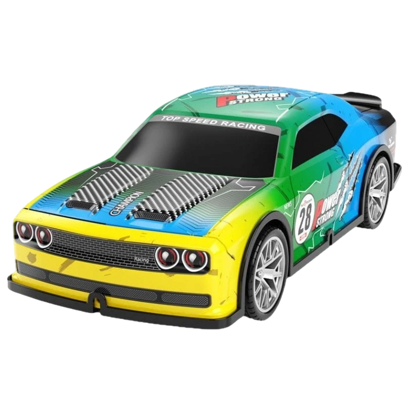 808P 1/22 4WD Drift Jaune Bleu 35m de portée Voiture RC électrique