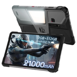 Unihertz 8849 Tank Pad E 4G 12GB/512GB Rugged avec projecteur IP68/IP69K 10,95 pouces IPS 120Hz 50MP 21000mAh