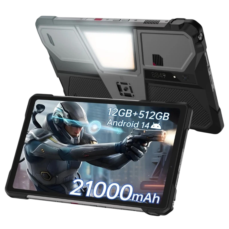 Unihertz 8849 Tank Pad E 4G 12GB/512GB Rugged avec projecteur IP68/IP69K 10,95 pouces IPS 120Hz 50MP 21000mAh