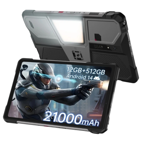 Unihertz 8849 Tank Pad E 4G 12GB/512GB Rugged avec projecteur IP68/IP69K 10,95 pouces IPS 120Hz 50MP 21000mAh