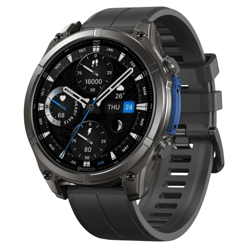 Zeblaze Vibe 8 Noir 1,43 pouces AMOLED GPS 30 jours +100 sports 5ATM IP69K Smartwatch