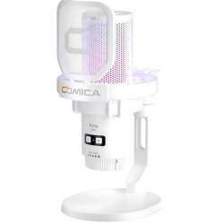 COMICA EJoy Uni Pro(D) RGB Blanc USB-C 20m de portée 48kHz Microphone sans fil à condensateur cardioïde