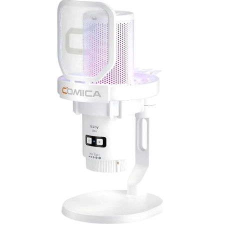 COMICA EJoy Uni Pro(D) RGB Blanc USB-C 20m de portée 48kHz Microphone sans fil à condensateur cardioïde
