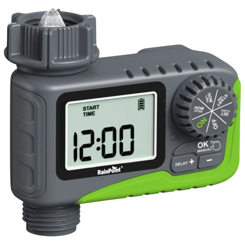 Rainpoint ITV105 Gris/Vert Programmateur d'arrosage