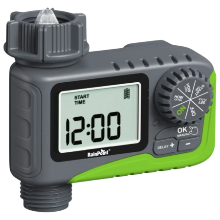 Rainpoint ITV105 Gris/Vert Programmateur d'arrosage