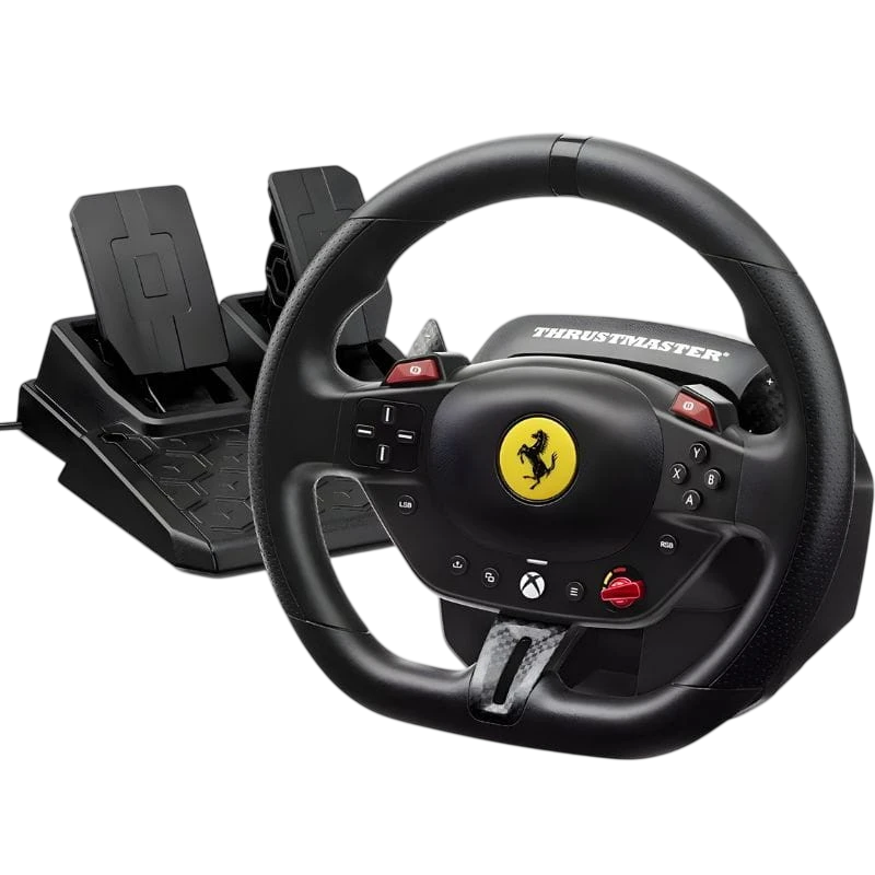 Thrustmaster T98 Ferrari 296 GTS Xbox Series/PC avec pédalier capteurs magnétiques Volant de simulation