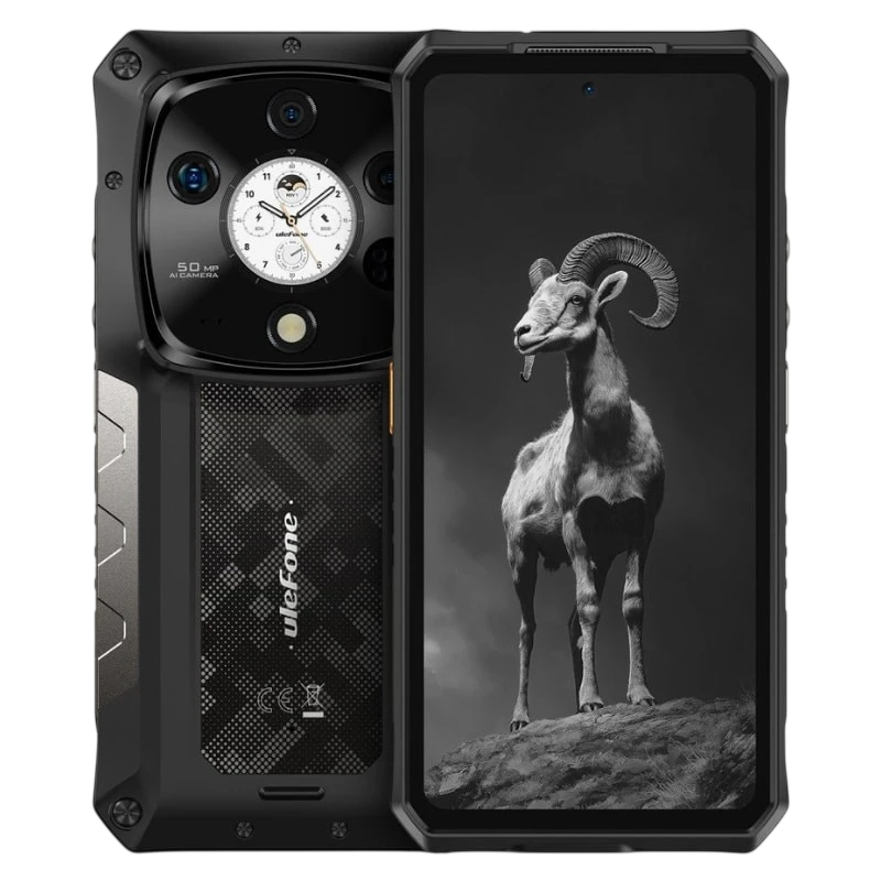 Ulefone Armor 28 Pro 5G 16GB/512GB Noir Rugged IP68/IP69K 6,67 pouces AMOLED 120Hz 64MP 10600mAh 120W NFC
