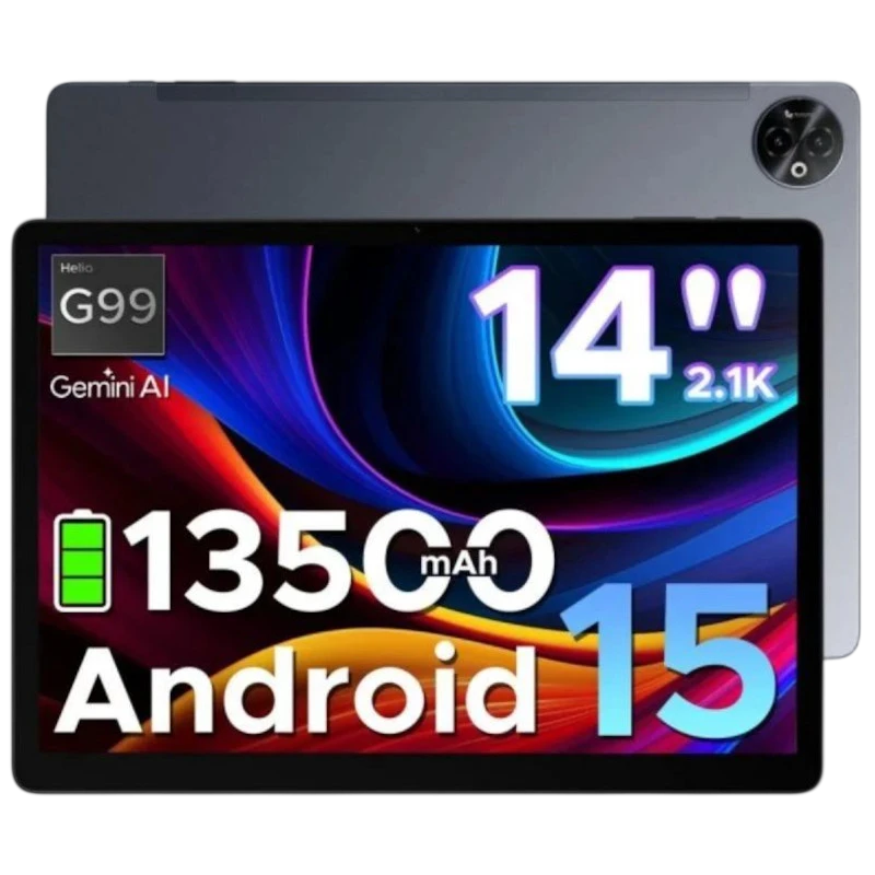 Doogee E3 Max 4G 8GB/256GB Gris 14 pouces IPS 16MP 13500mAh Tablette