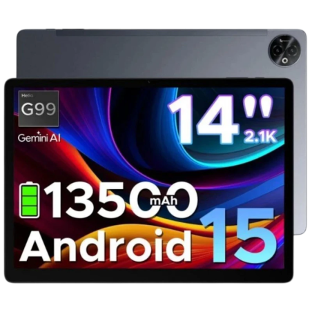 Doogee E3 Max 4G 8GB/256GB Gris 14 pouces IPS 16MP 13500mAh Tablette