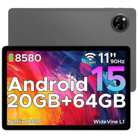 Doogee Tab A9+ WiFi 4GB/64GB Gris 11 pouces IPS 90Hz 13MP 8580mAh
