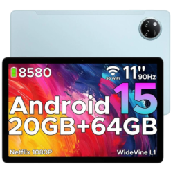 Doogee Tab A9+ WiFi 4GB/64GB Bleu 11 pouces IPS 90Hz 13MP 8580mAh