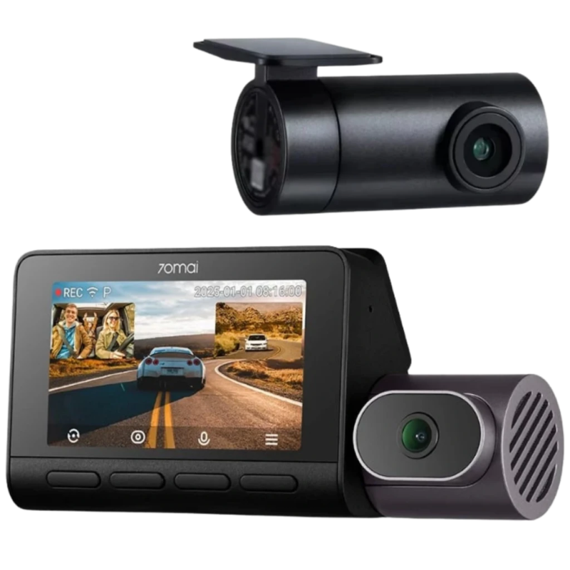 70mai 4K T800 HDR supercondensateur WiFi 5GHz 3 pouces Dashcam + Caméra Arrière 70mai RC24