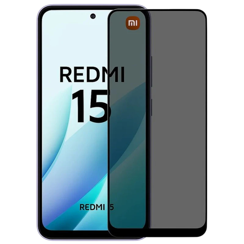 Protecteur en verre trempé anti-espion Xiaomi Redmi 15 4G/5G