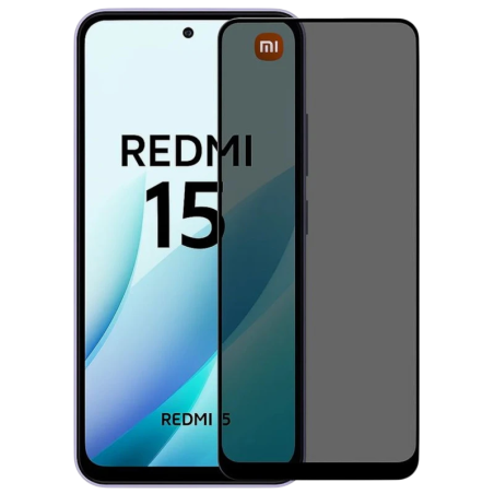 Protecteur en verre trempé anti-espion Xiaomi Redmi 15 4G/5G