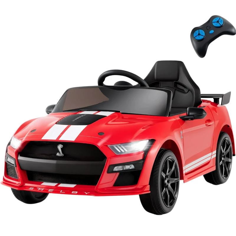 Ford Mustang Shelby GT 500 12V Rouge 2 moteurs 30kg Voiture électrique pour enfants