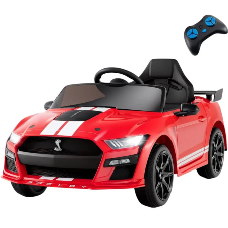 Ford Mustang Shelby GT 500 12V Rouge 2 moteurs 30kg Voiture électrique pour enfants