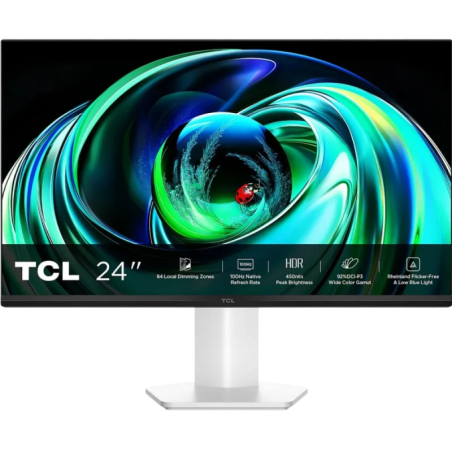 TCL 24G54 Blanc 23,8 pouces VA Mini LED 100Hz 5ms Écran