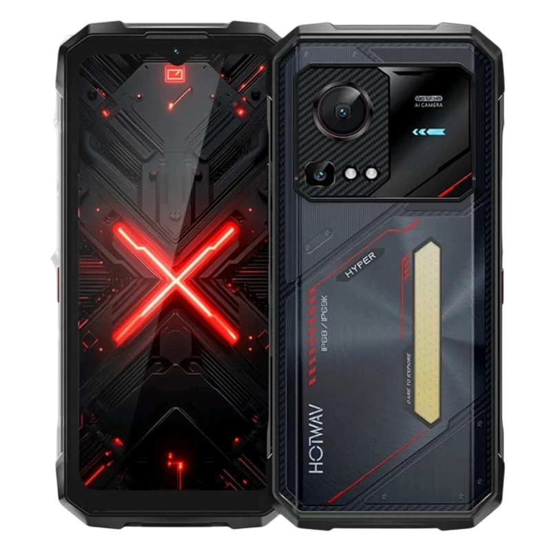 Hotwav Hyper 7s 5G 4GB/256GB Noir Rugged IP68/IP69K 6,6 pouces IPS 120Hz 24MP 10800mAh 20W NFC