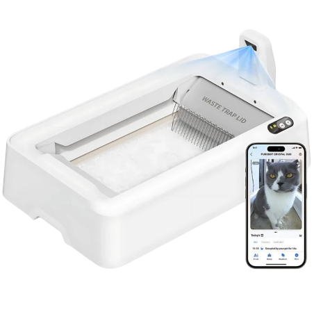 Petkit Purobot Crystal Duo caméra appli Bac à litière pour chats