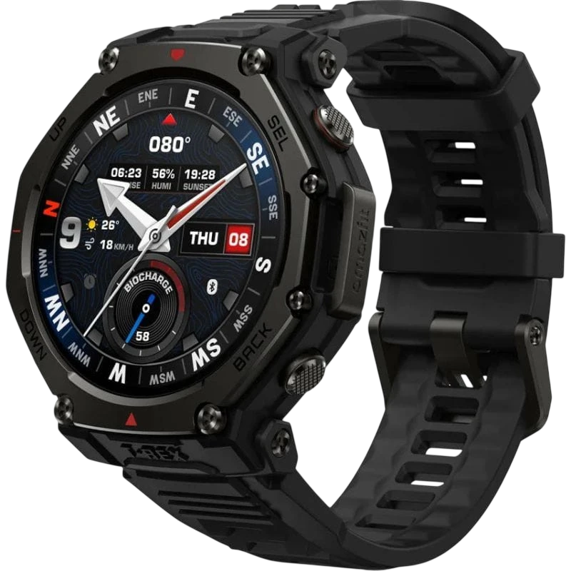 Amazfit T-Rex 3 Pro Noir 1,5 pouces AMOLED GPS Appels Bluetooth 27 jours +180 sports 10ATM Smartwatch