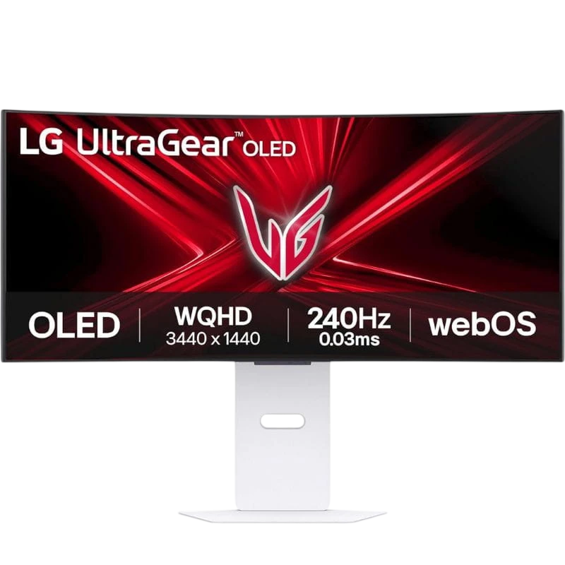 LG 34GX90SA-W Blanc 34 pouces 2K OLED 1ms incurvé UltraWide Écran
