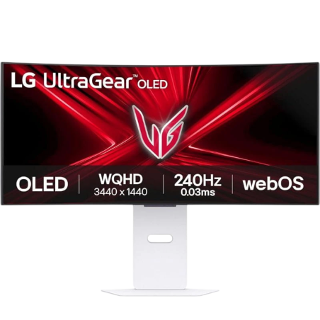 LG 34GX90SA-W Blanc 34 pouces 2K OLED 1ms incurvé UltraWide Écran