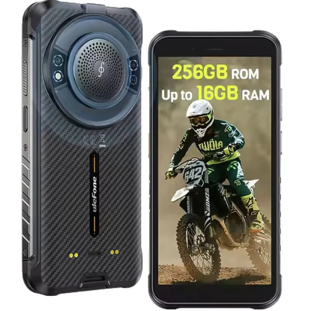 Ulefone RugKing 4G 8GB/256GB Noir Rugged IP68/IP69K 5,99 pouces IPS 50MP 9600mAh 18W NFC