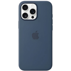 Coque en silicone avec Magsafe pour iPhone 16 Pro Max, noir