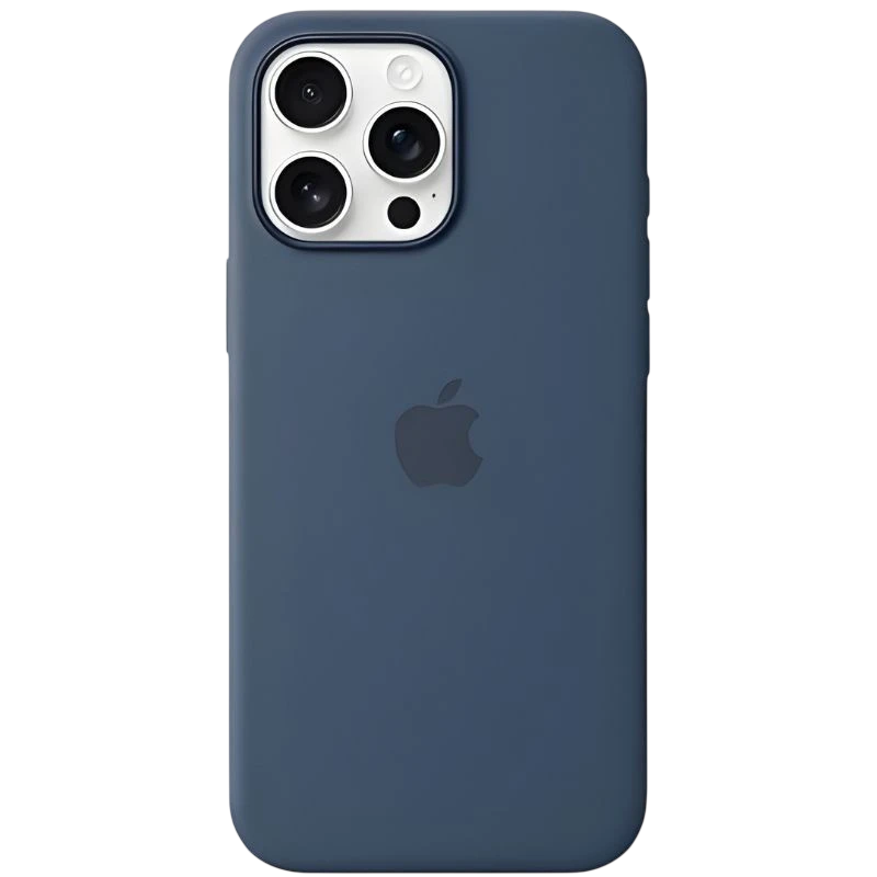 Coque en silicone avec Magsafe pour iPhone 16 Pro Max, noir