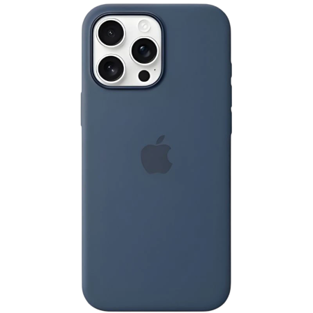 Coque en silicone avec Magsafe pour iPhone 16 Pro Max, noir