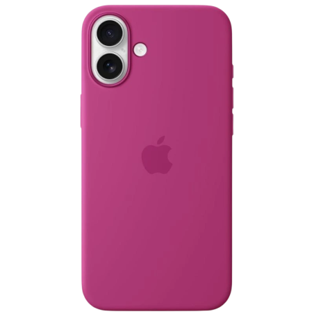 Coque en silicone Magsafe pour iPhone 16, Fuchsia