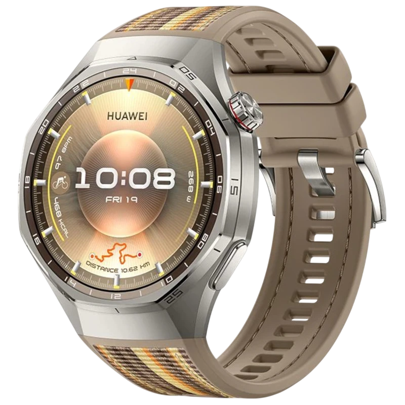 Huawei Watch GT6 Pro 46 mm Marron 1,47 pouces AMOLED GPS NFC 21 jours 5ATM IP69