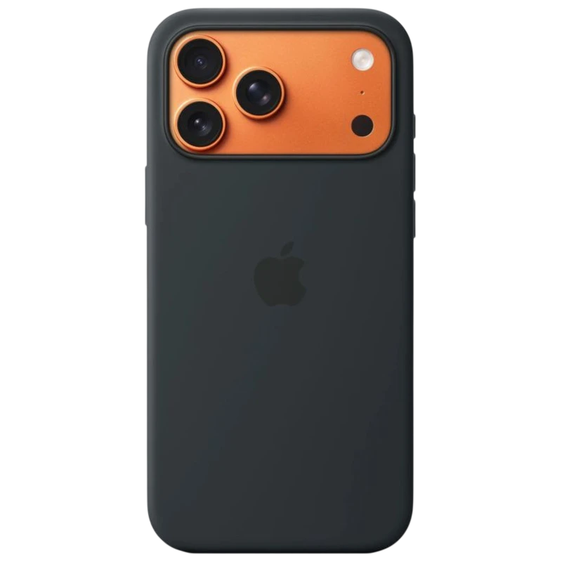 Étui en silicone avec Magsafe pour iPhone 17 Pro Max - Noir