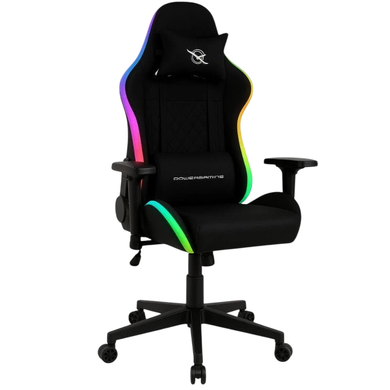 PowerGaming Lilith RGB Noir appuie-tête coussin lombaire cuir PU Chaise gaming