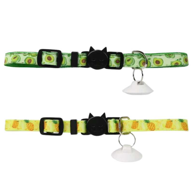 2 colliers Jaune/Vert de reconnaissance pour mangeoires et abreuvoirs CATLINK