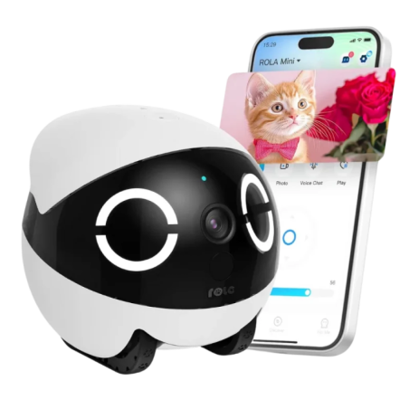 Enabot Rola Mini 2K Robot avec caméra de surveillance