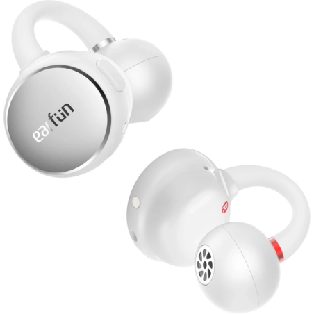 EarFun Clip Gris/Blanc Bluetooth 6.0 40h IP55 Multipoint Écouteurs sans fil