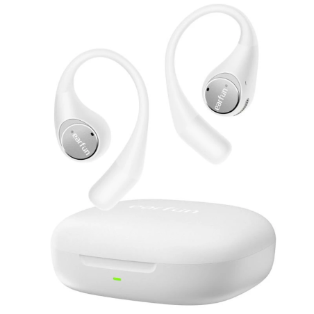 EarFun OpenJump Blanc TWS Bluetooth 5.3 42h IPX7 Écouteurs sans fil