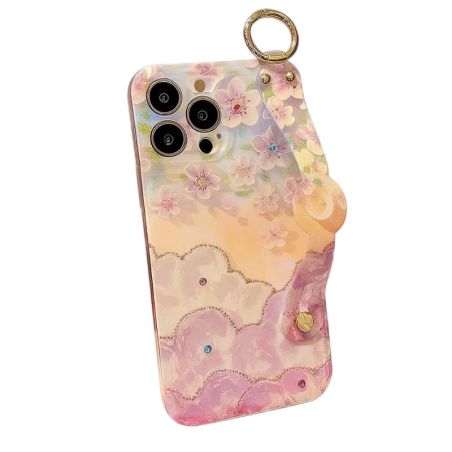 Coque Aurora Floral et Papillons avec bracelet iPhone 16