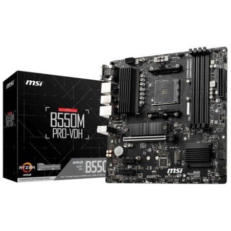 MSI B550M PRO-VDH micro ATX AMD B550 AM4 2 emplacements M.2 Carte mère