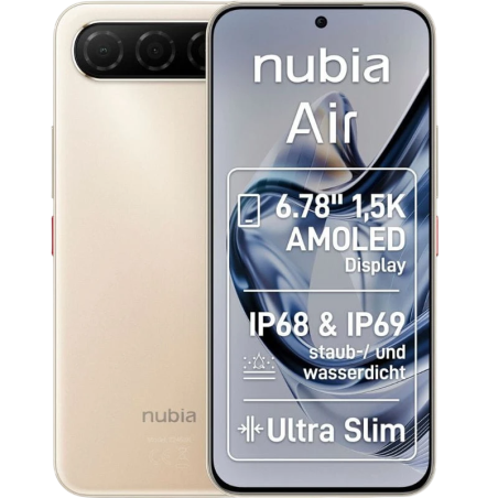 ZTE Nubia Air 5G 8GB/256GB Doré 6,78 pouces AMOLED 120Hz 50MP 5000mAh 33W NFC