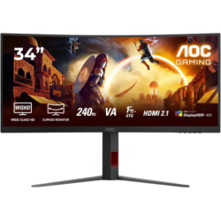 AOC CU34G4Z LED Noir/Rouge 34 pouces 240Hz 1ms incurvé UltraWide Écran