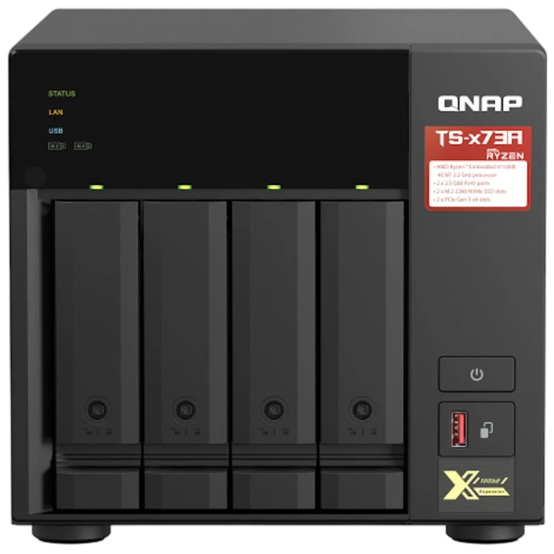 QNAP TS-473A Noir Serveur NAS