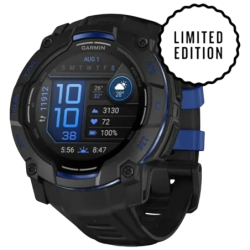 Garmin Instinct 3 50 mm Noir Bracelet Noir/Bleu 1,3 pouces AMOLED 24 jours 10ATM Smartwatch
