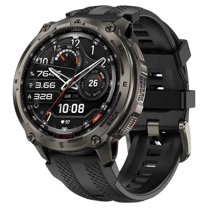 KOSPET Tank T4 32GB Noir 1,43 pouces AMOLED GPS Appels Bluetooth 15 jours 10ATM IP69K Smartwatch