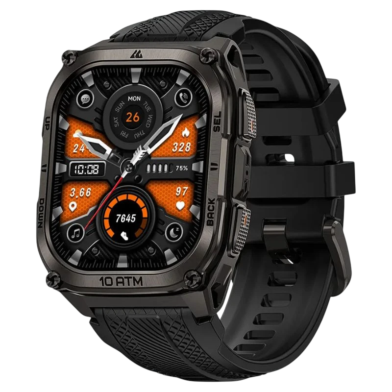 KOSPET Tank M4 32GB 1,96 pouces AMOLED GPS Appels Bluetooth 15 jours 10ATM IP69K Smartwatch
