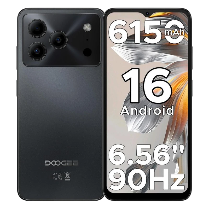 Doogee Note 56 Plus 6GB/256GB Noir 6,56 pouces IPS 90Hz 50MP 6150mAh NFC