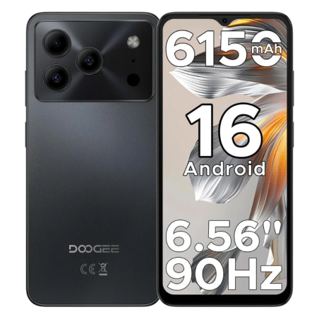 Doogee Note 56 Plus 6GB/256GB Noir 6,56 pouces IPS 90Hz 50MP 6150mAh NFC