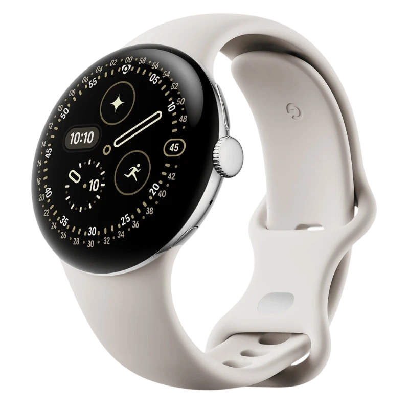 Google Pixel Watch 4 41 mm Argent Bracelet Porcelaine AMOLED GPS NFC 5ATM