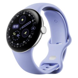 Google Pixel Watch 4 41 mm LTE Argent Bracelet Lilas AMOLED 5ATM